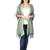 Green & Cream Super Fine Soft Women's Viscose Reversible Pashmina Scarf