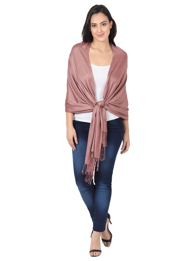 Light-Green Super Fine Blended Pashmina Soft Silky Women's Viscose Shawl