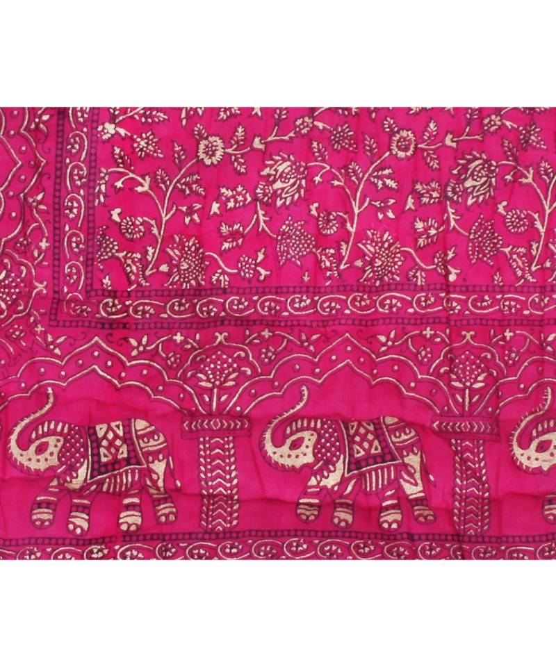 Indian handmade Cotton floral printed double jaipuri rajai quilt