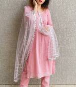 light pink kuri -pant set