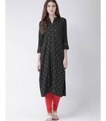 Women's Grey Rayon Straight Kurta