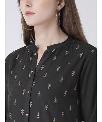 Women's Grey Rayon Straight Kurta 5