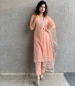Peach Kurti  Pant Set