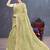 Olive Embroidered Organza Saree With Blouse