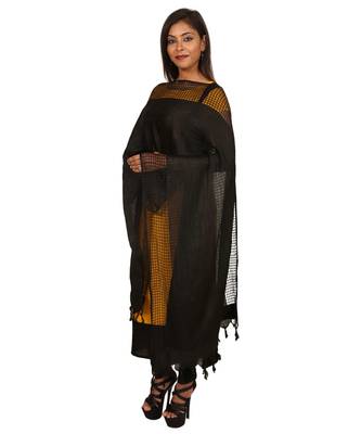 black  Self Designz Silk Dupatta 3