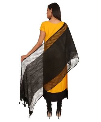 black  Self Designz Silk Dupatta 4