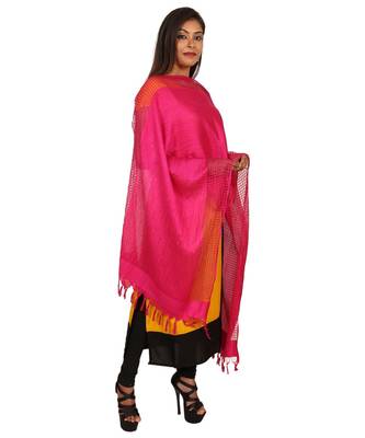 magenta  Self Designz Silk Dupatta 2