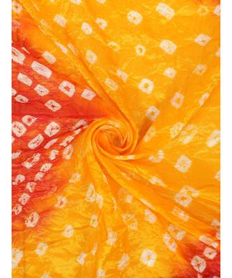 multicolor  Silk Bandhej Dupatta With Gotta Patti Border 3
