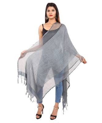 grey   Self Designz Silk Dupatta 1