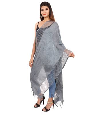 grey   Self Designz Silk Dupatta 3