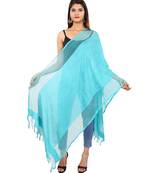 blue   Self Designz Silk Dupatta