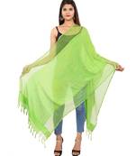 green   Self Designz Silk Dupatta