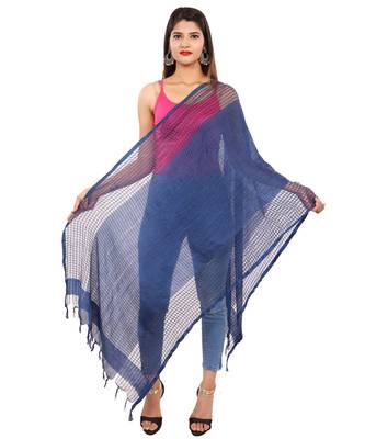 blue   Self Designz Silk Dupatta 1