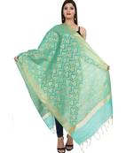 blue  Banarasi Silk Booti & Jaal Dupatta