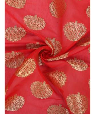 red  Banarasi Silk Booti & Jaal Dupatta 5