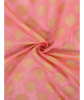 peach  Banarasi Silk Booti & Jaal Dupatta 5