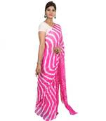pink plain chiffon saree with blouse