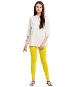 Yellow plain cotton leggings