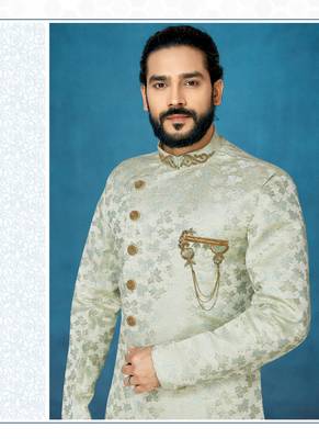 Grey embroidered
 jaquard indo-western-dresses 2