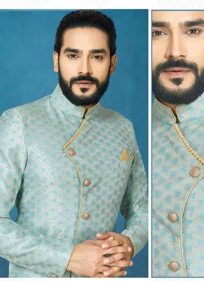 Grey hand woven
 silk indo-western-dresses 2
