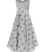 Grey Printed Nylon Kids Kurta Set