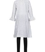 Grey Printed Cotton Kids Kurta Set