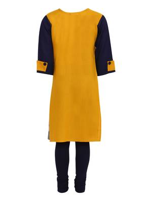 Grey Printed Cotton Kids Kurta Set 2