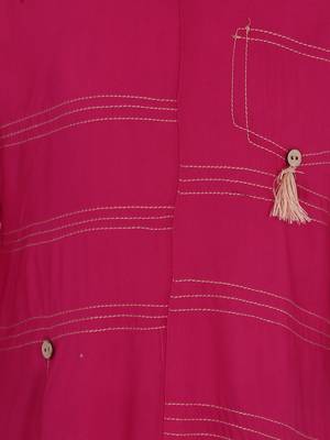 Pink Printed Cotton Kids Kurta Set 3