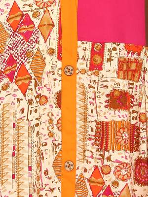 Pink Printed Cotton Kids Kurta Set 3