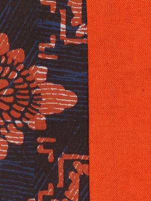 Orange Printed Cotton Kids Kurta Set 4