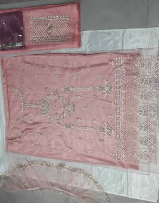 Pink embroidered santoon salwar 2