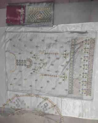 Grey embroidered santoon salwar 2