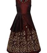 Red Silk Blend Party Gown