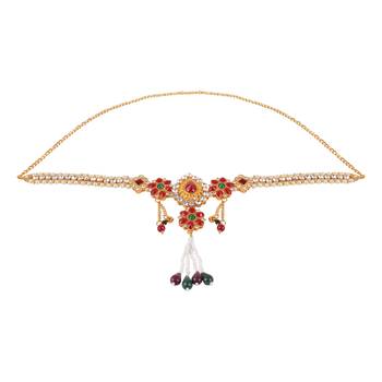 Gold crystal waist-belt 1