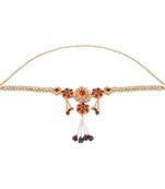 Gold crystal waist-belt