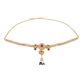 Gold crystal waist-belt 1
