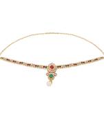 Gold crystal waist-belt