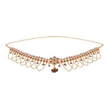 Gold crystal waist-belt 1