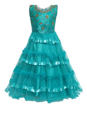 Green Net Party Gown 1