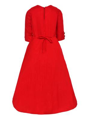 Red Rayon Party Gown 2