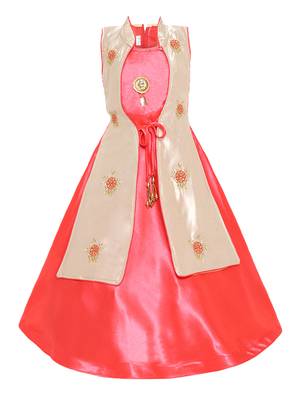 Red Satin Party Gown 1