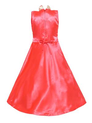 Red Satin Party Gown 2