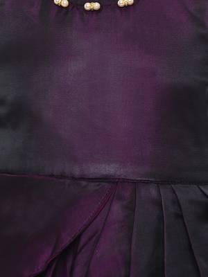 Purple Silk Blend Party Gown 3