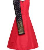 Red Silk Blend Party Gown