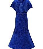 Blue Velvet Party Gown
