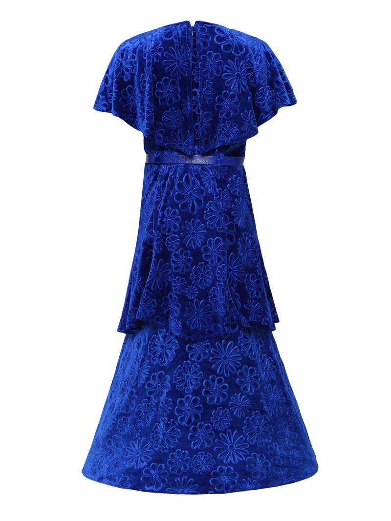 Blue Velvet Party Gown