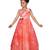 Red Cotton Blend Party Gown