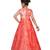 Red Cotton Blend Party Gown