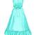 Green Silk Blend Party Gown