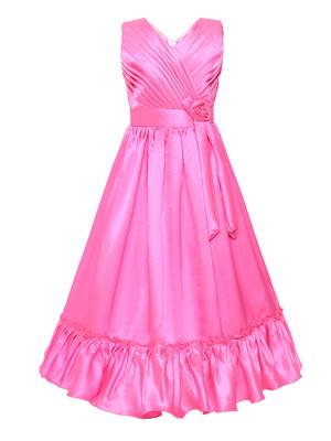 Pink Satin Party Gown 1